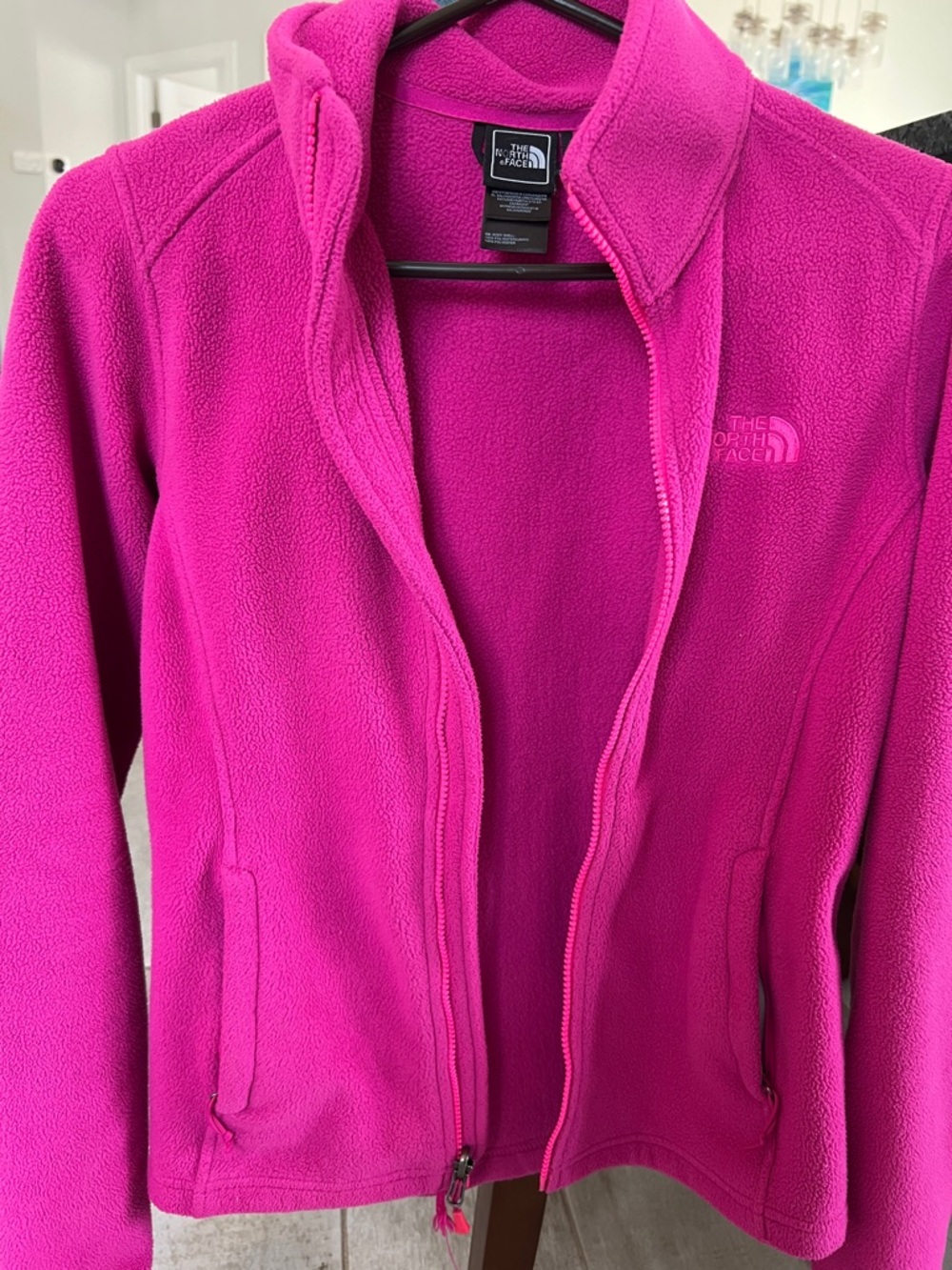The North Face Women’s Teddy Fleece Jacket in Magenta